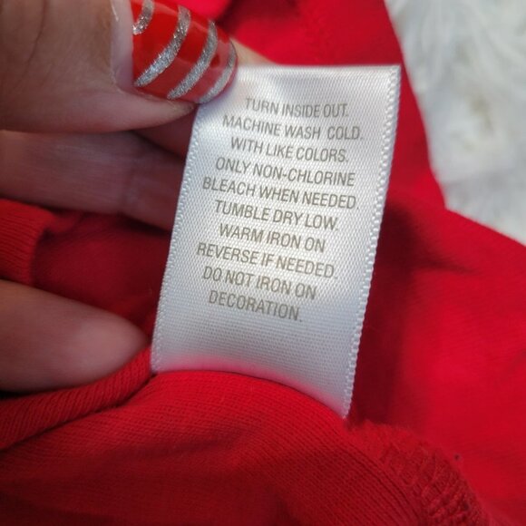 Westport 1962 Red V-Neck Top with Embellished Neckline - Size Medium - Picture 9 of 10